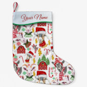 Petite Chaussette De Noël Christmas GOATS Candy et Jingle Bells (Devant)
