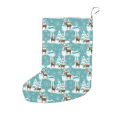 Petite Chaussette De Noël Christmas Holiday Moose ajouter le nom motif stock (Dos)