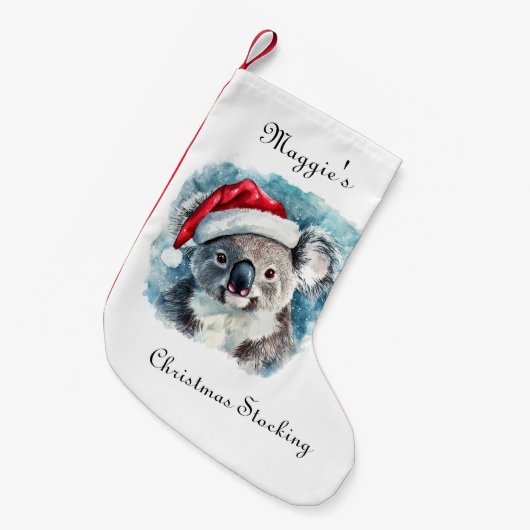 Petite Chaussette De Noël Christmas Koala, personnalisable (Devant (Accrochage))