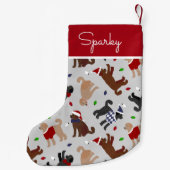 Petite Chaussette De Noël Christmas Labradoodle Grey (Dos)