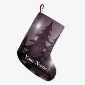 Petite Chaussette De Noël Christmas Party Pink Trees Holiday Winter Elegant (Devant (Accrochage))