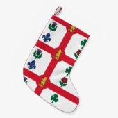 Petite Chaussette De Noël Christmas Stockings with Flag of Montreal (Devant (Accrochage))