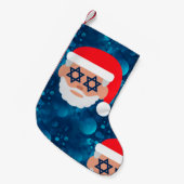 Petite Chaussette De Noël christmukkah père Noël emoji (Devant (Accrochage))