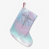 Petite Chaussette De Noël Chrome Style RN Caduceus Médicale Mère Pearl Look (Devant (Accrochage))