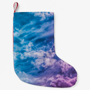 Petite Chaussette De Noël Ciel surréaliste, art abstrait onirique.