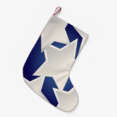 Petite Chaussette De Noël Cinq étoiles blanches (Devant (Accrochage))