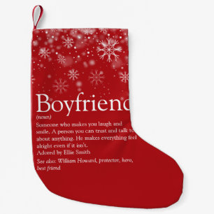 Petite Chaussette De Noël Citation de définition de petit ami personnalisée