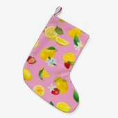Petite Chaussette De Noël Citron et fraise 1 (Devant (Accrochage))