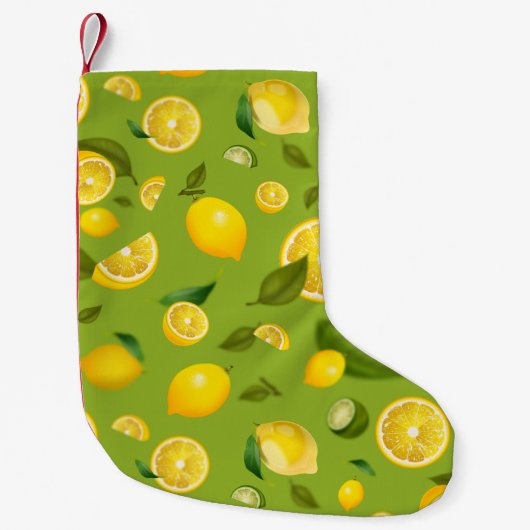 Petite Chaussette De Noël Citron Variété 8 (Devant)