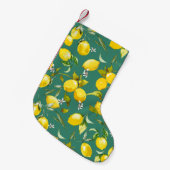 Petite Chaussette De Noël citrons d'aquarelle 6 (Devant (Accrochage))