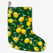Petite Chaussette De Noël citrons d'aquarelle 9 (Devant)