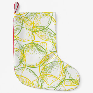 Petite Chaussette De Noël Citrons et Limes : Motif frais.