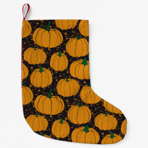 Petite Chaussette De Noël Citrouilles du Terrazzo, motif vintage de l'automn