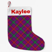 Petite Chaussette De Noël Clan Montgomery Tartan (Devant)