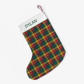 Petite Chaussette De Noël Clan Plaid personnalisé MacCulloch Tartan (Dos (Accrochage))