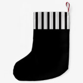 Petite Chaussette De Noël Classic Noir Et Blanc Gratté (Dos)