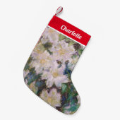 Petite Chaussette De Noël Claude Monet - Clematis blanc (Devant (Accrochage))