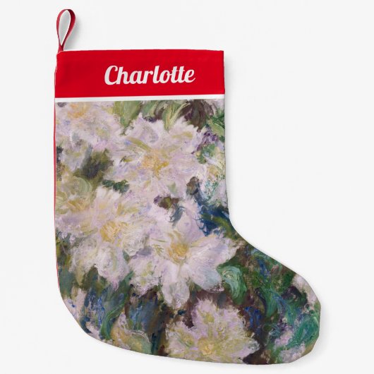 Petite Chaussette De Noël Claude Monet - Clematis blanc (Devant)