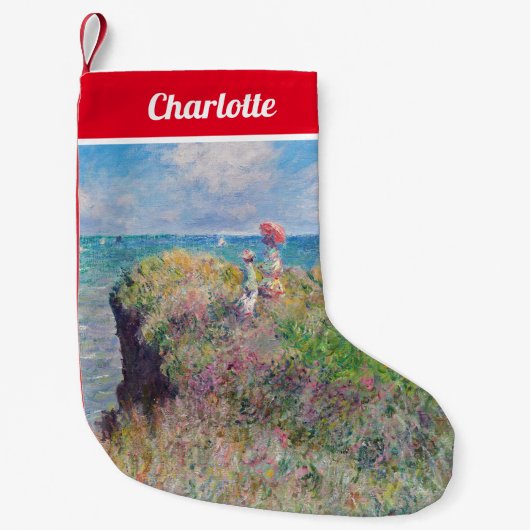 Petite Chaussette De Noël Claude Monet - Cliff Walk at Pourville (Devant)