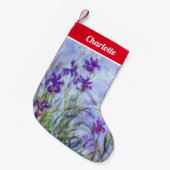 Petite Chaussette De Noël Claude Monet - Lilac Irises / Iris Mauves (Devant (Accrochage))
