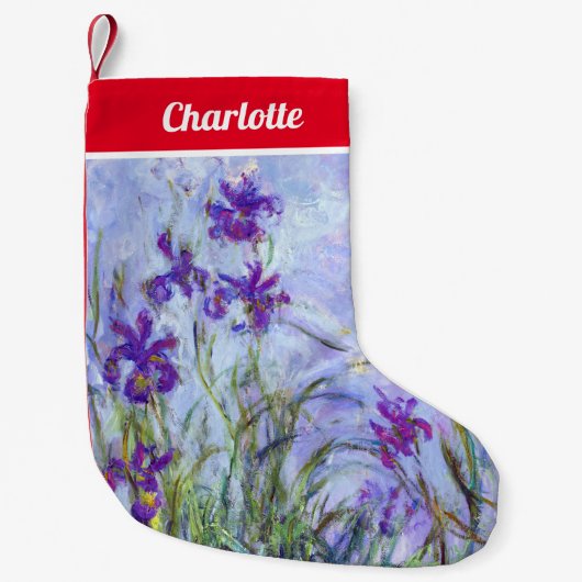 Petite Chaussette De Noël Claude Monet - Lilac Irises / Iris Mauves (Devant)