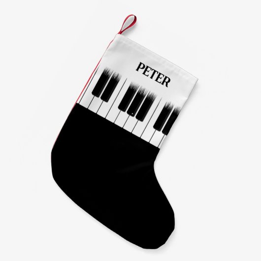 Petite Chaussette De Noël Clavier Piano Player Pianist (Devant (Accrochage))