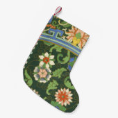 Petite Chaussette De Noël Cloisonne Chine Patter Asiatique Oriental (Devant (Accrochage))
