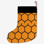Petite Chaussette De Noël Clôture noire orange (Dos)