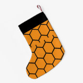 Petite Chaussette De Noël Clôture noire orange (Dos (Accrochage))