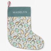 Petite Chaussette De Noël Coastal Oyster Personalized (Devant)
