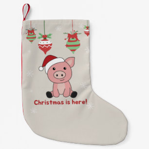 Petite Chaussette De Noël Cochon Joyeux Noël Animaux Cochons Petits Noël S