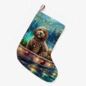 Petite Chaussette De Noël Cockapoo Christmas Festive Voyage (Devant (Accrochage))