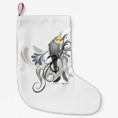 Petite Chaussette De Noël Cockatiel gris (Devant)