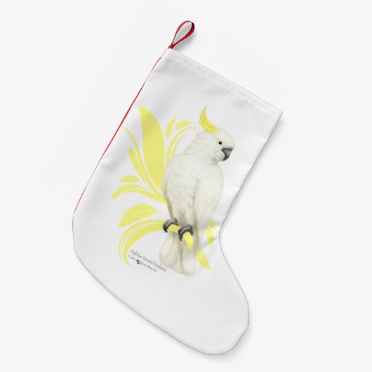Petite Chaussette De Noël Cockatoo à pois de soufre (Devant (Accrochage))