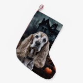 Petite Chaussette De Noël Cocker Spaniel Halloween effroi (Devant (Accrochage))