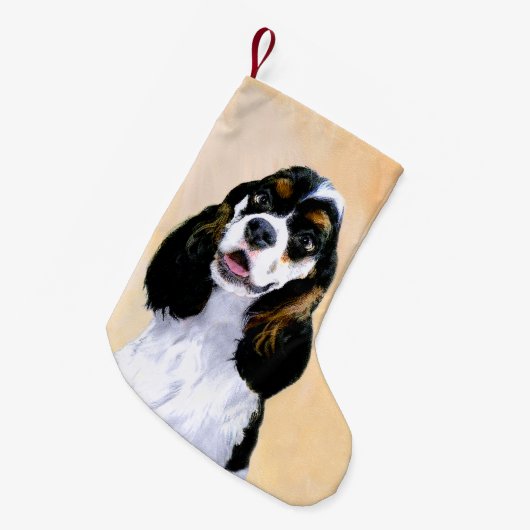 Petite Chaussette De Noël Cocker Spaniel (Parti) Peinture - Art original de  (Devant (Accrochage))