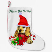 Petite Chaussette De Noël Cocker Spaniel Puppy Noël (Devant)