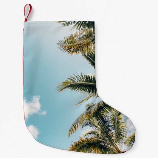 Petite Chaussette De Noël Cocotiers verts (Devant)