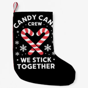 Petite Chaussette De Noël Cœur de Canne à Sucre de Noël On reste ensemble