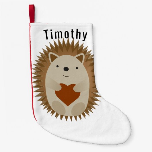 Petite Chaussette De Noël Coeur de hérisson (Devant)