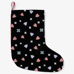Petite Chaussette De Noël Cœurs de trèfle mignons motif amour chanceux