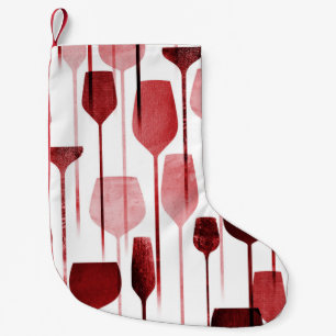 Petite Chaussette De Noël Collage art : fête boit motif.