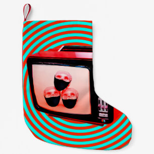 Petite Chaussette De Noël Collage d'art contemporain. Actualités TV Corona v
