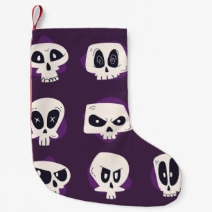 Petite Chaussette De Noël Collecte de crânes à plat à main dia de muertos s