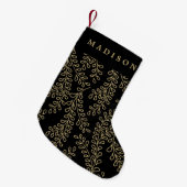 Petite Chaussette De Noël Collection Branches d'or (Devant (Accrochage))