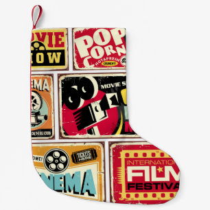 Petite Chaussette De Noël Collection de panneaux de cinéma vintage. Industri