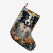 Petite Chaussette De Noël Collie frontalier d'Halloween avec effroi Citrouil (Devant (Accrochage))