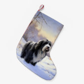 Petite Chaussette De Noël Collie Laisser Il Neige Noël (Devant (Accrochage))