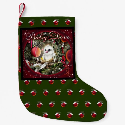 Petite Chaussette De Noël Colombe bébé (Devant)