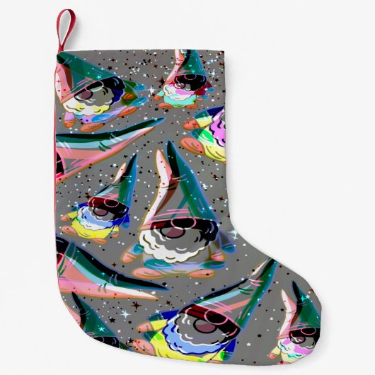Petite Chaussette De Noël Colorful Funky Noël Gnome Stocking (Devant)